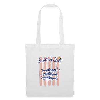 Sardines Club - Design Vintage Mer - Sac en tissu - blanc - Devant
