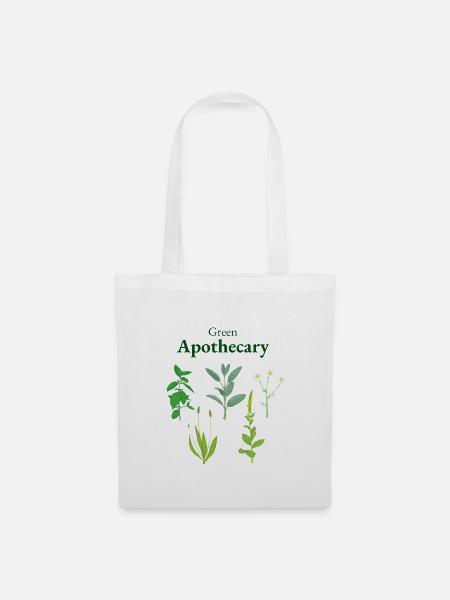 Grüne Apotheke - Stoffbeutel - Weiß