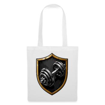 Shield of Power Dumbbell Logo - Tote Bag - white - Front