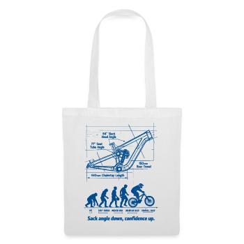 Plan de l’évolution MTB : descente pleine suspension - Sac en tissu - blanc - Devant