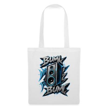Haut-parleur graffiti à boutière basse - Sac en tissu - blanc - Devant