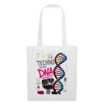 Techno Is My DNA Neon Rainbow Helix - Tote Bag - white - Front