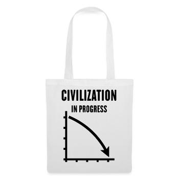 Civilization In Progress (Zivilisation / Black) - Stoffbeutel - Weiß - Vorne