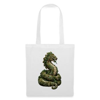 Jade Drachen mit Lianen - Stoffbeutel - Weiß - Vorne
