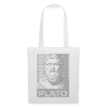 Platon ASCII Kunstporträt - Stoffbeutel - Weiß - Vorne