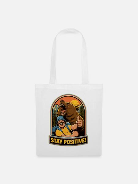 Stay positive.... - Stoffbeutel - Weiß