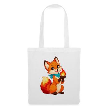 Fuchs mit Funkenflamme - Stoffbeutel - Weiß - Vorne