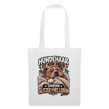 Hundehaare sind Glitzer - Stoffbeutel - Weiß - Vorne