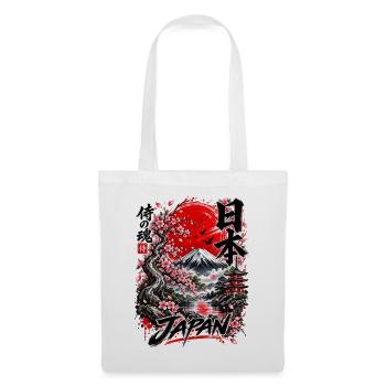 Japan Samurai Spirit – Mount Fuji Design - Stoffbeutel - Weiß - Vorne