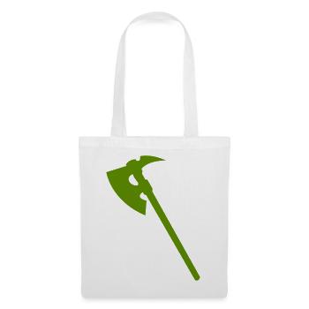 Grüne Axt Silhouette - Stoffbeutel - Weiß - Vorne