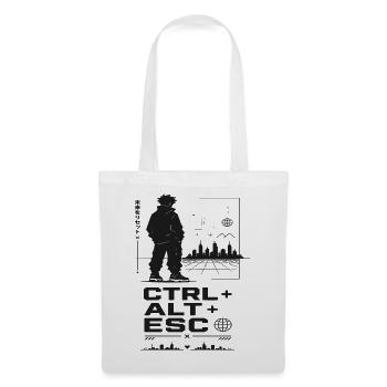 CTRL ALT ESC Skyline Retro - Stoffbeutel - Weiß - Vorne