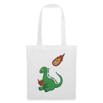 Nur noch ein Buch Dinosaurier - Stoffbeutel - Weiß - Vorne