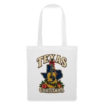 Texas Christmas Gitarre - Stoffbeutel - Weiß - Vorne