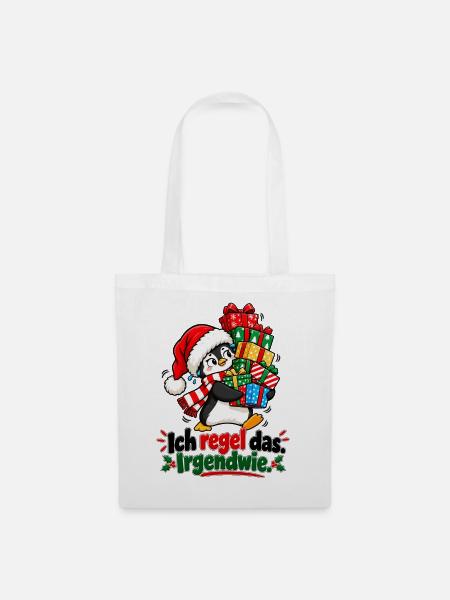 Weihnachtschaos - Stoffbeutel - Weiß