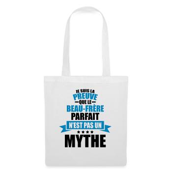 preuve que le beau-frère parfait pas un mythe - Sac en tissu - blanc - Devant
