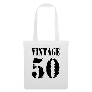 Vintage 1950 - Jahrgang 50 - Party Vector - Stoffbeutel - Weiß - Vorne