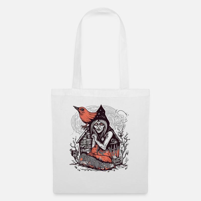 Baba Yaga - Stoffbeutel - Weiß