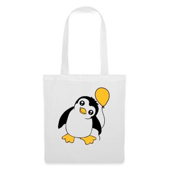 Pingouin ballon mignon, motif enfant mignon - Sac en tissu - blanc - Devant