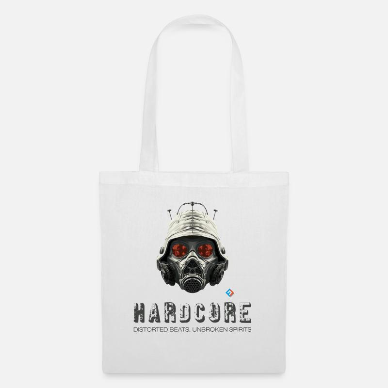 Hardcore - Distorted Beats Unbroken Spirits - Sac en tissu - blanc