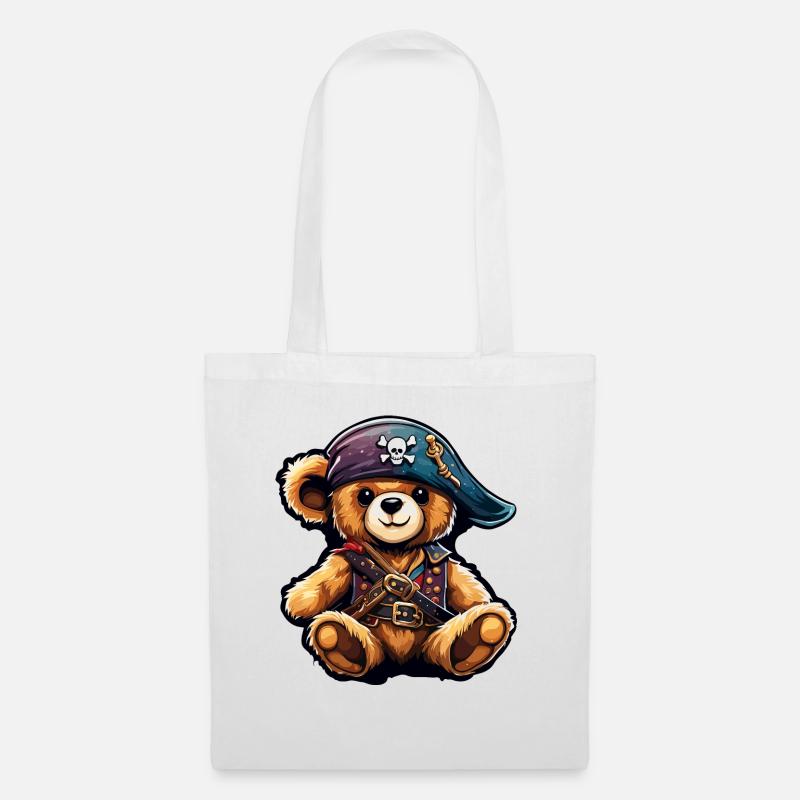 Teddybär / Kuscheltier / Stofftier / Geschenkidee - Stoffbeutel - Weiß