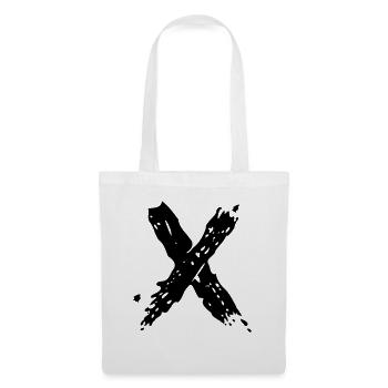 Lettre X Coup de pinceau - Sac en tissu - blanc - Devant