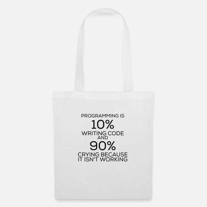 Funny saying programming programming - Tote Bag - white
