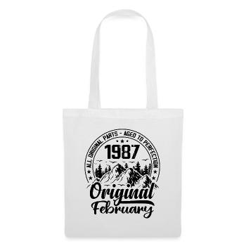 1987 February Original: 37 Years Anniversary Gift - Tote Bag - white - Front