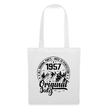 1957 juillet Original : 67 Ans cadeau Anniversaire - Sac en tissu - blanc - Devant