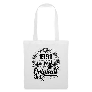 1991 July Original: 33 Years Anniversary Gift - Tote Bag - white - Front