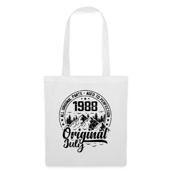 1988 July Original: 36 Years Anniversary Gift - Tote Bag - white - Front
