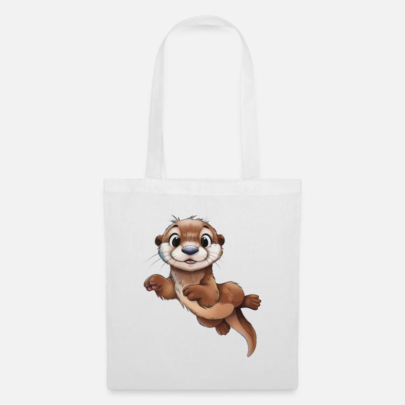 Niedlicher Otter - Stoffbeutel - Weiß
