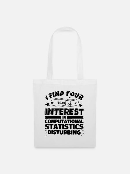 Computergestützte Statistik lustiges Geschenk - Stoffbeutel - Weiß