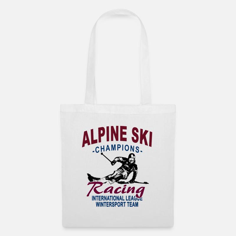Alpine Ski - Stoffbeutel - Weiß