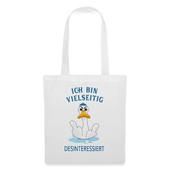 Ich bin vielseitig desinteressiert - Stoffbeutel - Weiß - Vorne