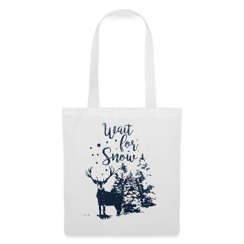 Attendez la neige - Sac en tissu - blanc - Devant