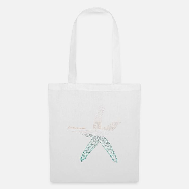 étoile de mer - Sac en tissu - blanc