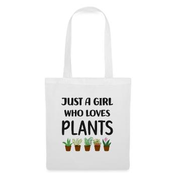 Juste une fille qui aime les plantes - Sac en tissu - blanc - Devant
