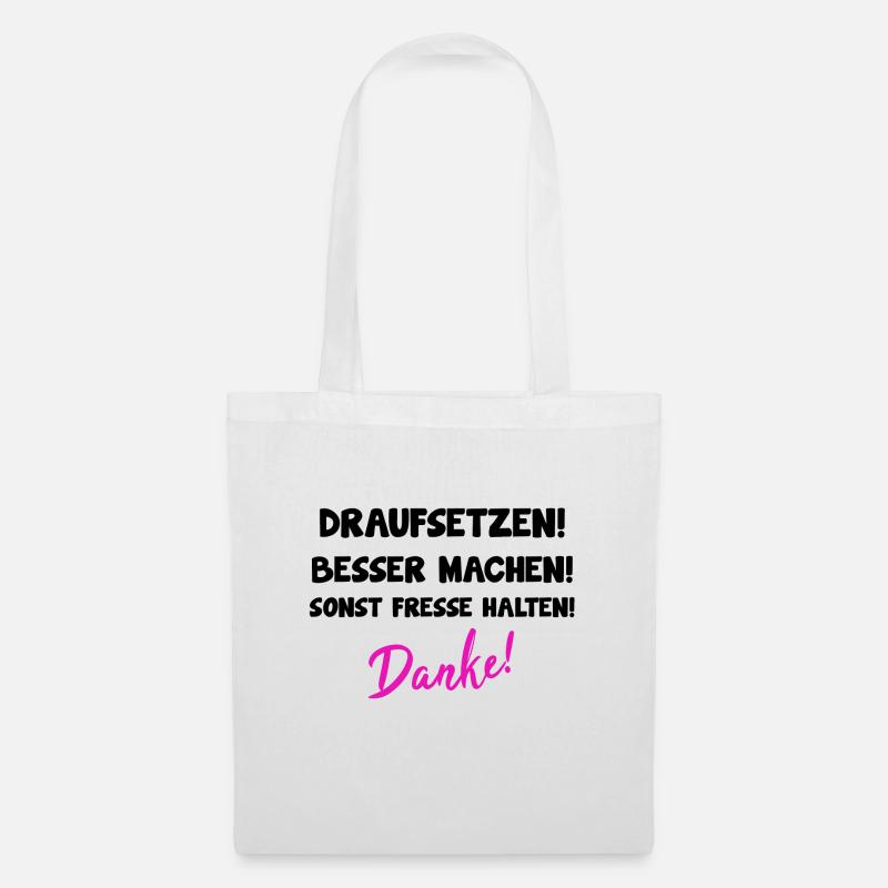 Pferdesprüche TShirt Pferd Reitersprüche Geschenk - Stoffbeutel - Weiß