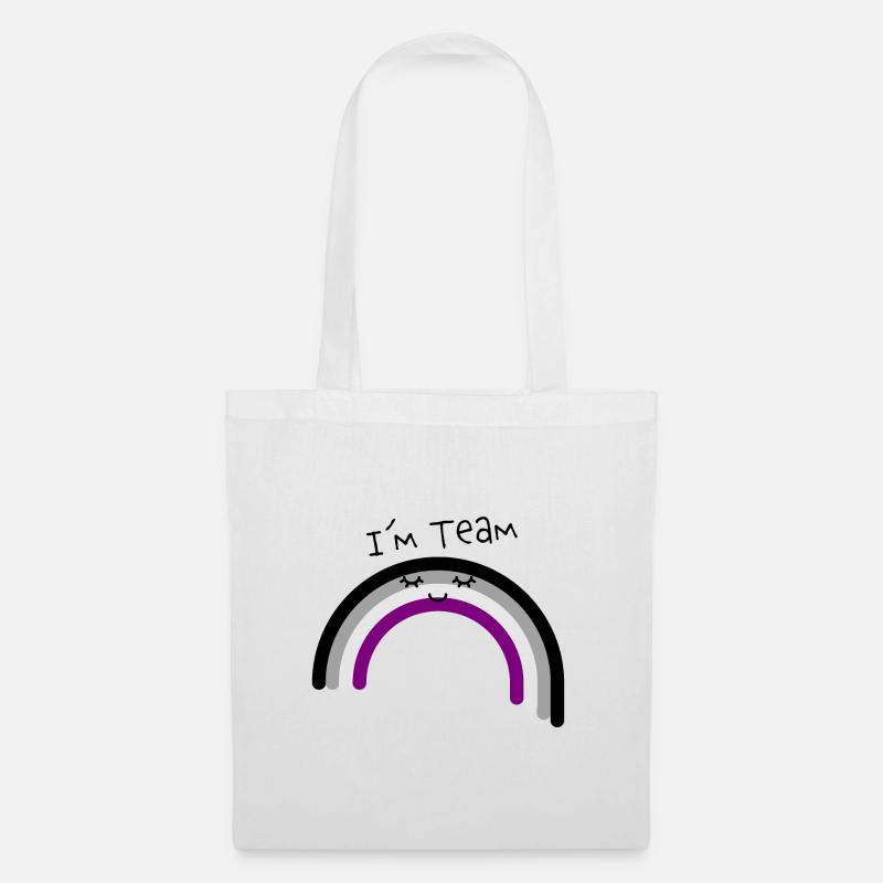 I am Team Asexual Pride Flag - Stoffbeutel - Weiß