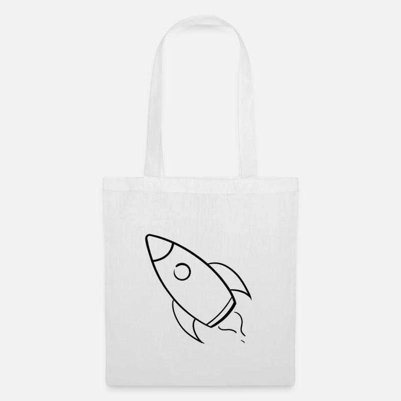Fusée - Sac en tissu - blanc