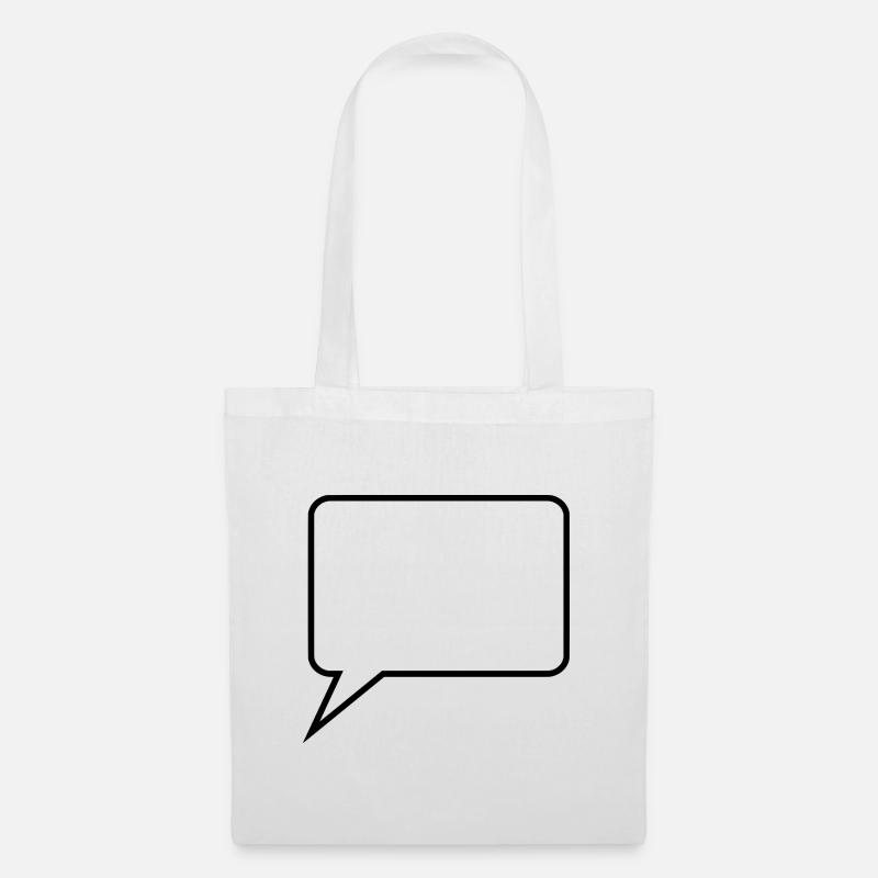 Sprechblase Comic selbst gestalten personalisieren - Stoffbeutel - Weiß