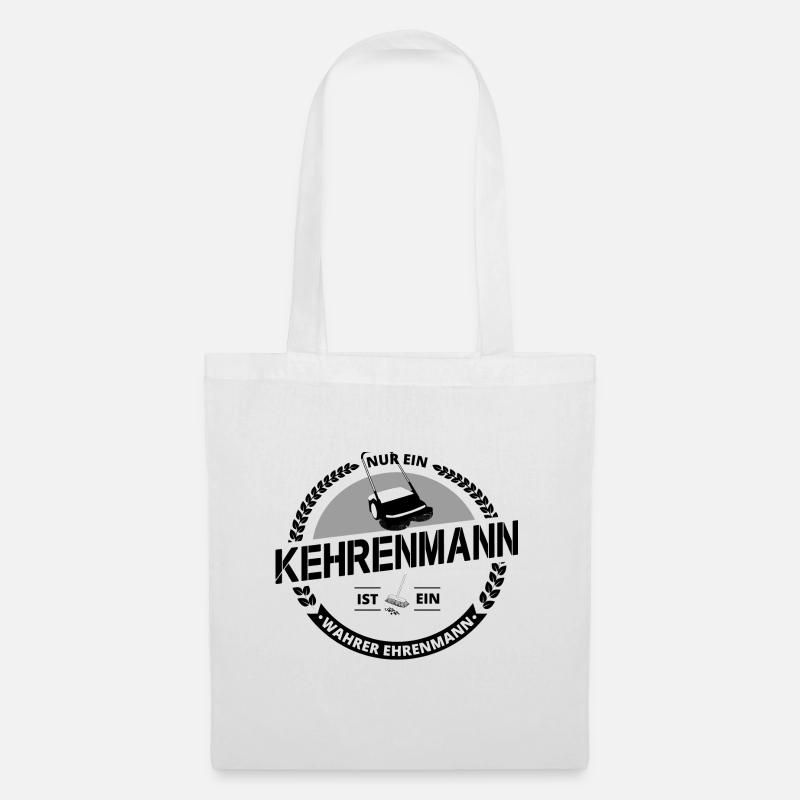 Nur ein KEHRENMANN ist ein wahrer Ehrenmann 🧹 - Stoffbeutel - Weiß