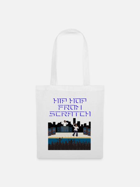 Hip Hop from Scratch | Rap, Old School, DJ - Stoffbeutel - Weiß