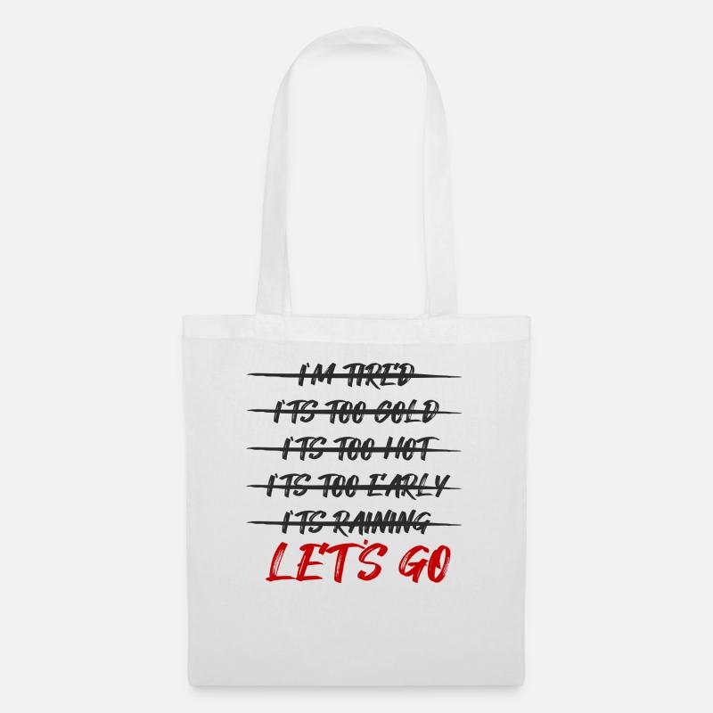 LET S GO - Stoffbeutel - Weiß