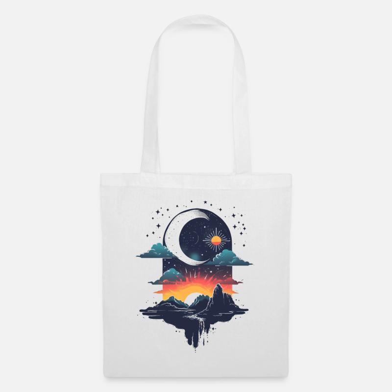 Sun and Moon - Tote Bag - white