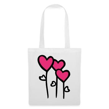 HEART flowers - Tote Bag - white - Front