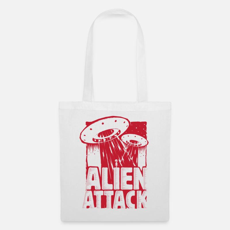 Alien Attack - Tote Bag - white