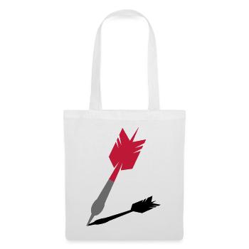 Une fléchette et son ombre - Sac en tissu - blanc - Devant