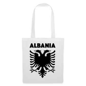 Albania schwarz - Stoffbeutel - Weiß - Vorne