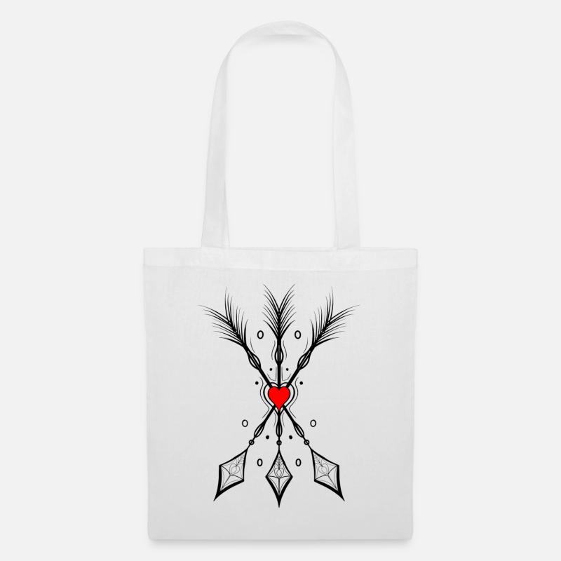 Herzshirt - Stoffbeutel - Weiß